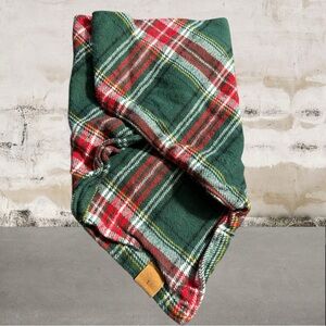 The Foggy Dog Plaid Green and Red Dog Bandana